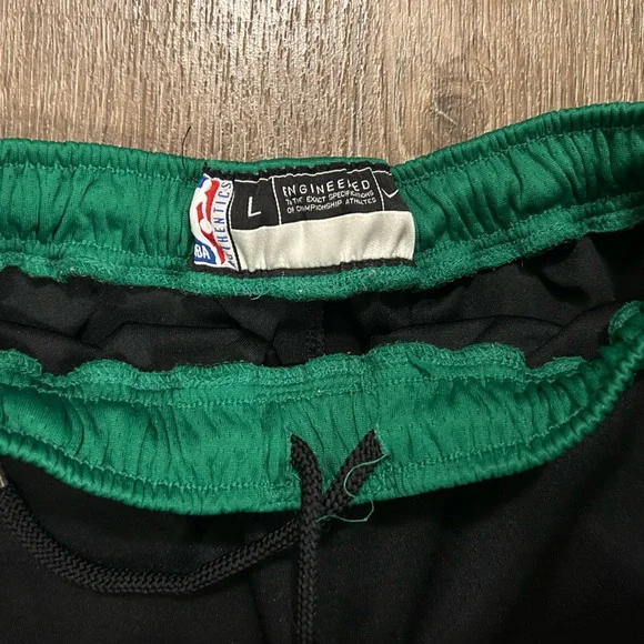 Nike Celtic Black and Green Authentic Basketball Shorts - Picture 5 of 6